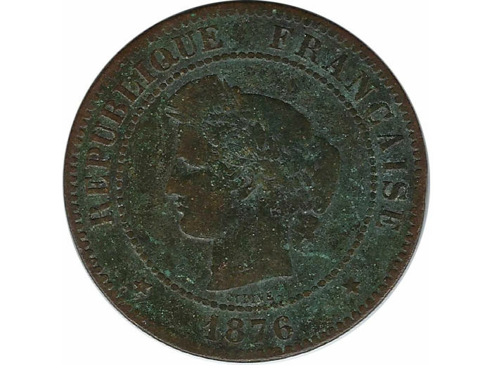FRANCE 5 CENTIMES CERES 1876 A (Paris) B+