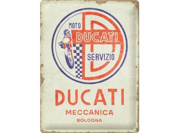 Plaque Rétro Ducati – Moto Servizio Meccanica - 30X40 cm