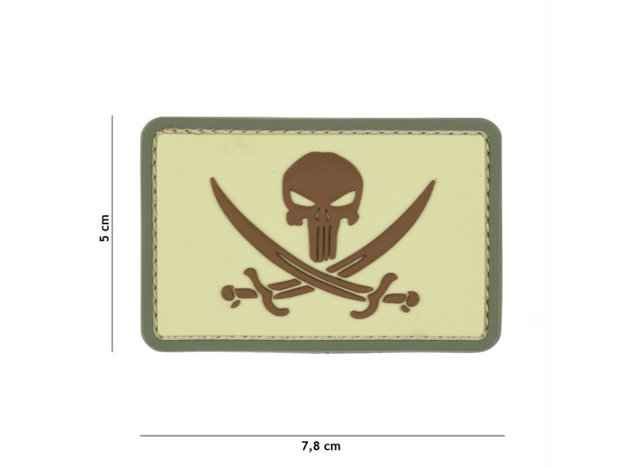 Patch 3D PVC  Punisher pirate (coyote)