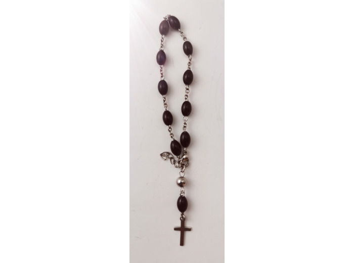 Dizainier Perles Acrylique Sur Chaine en Acier - NOIR