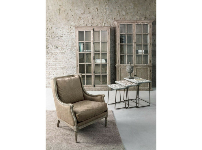 Fauteuil Caterina beige 75x85x98cm