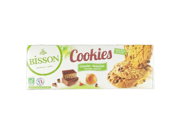 Biscuits Cookies Chocolat Noisettes 175g Bio