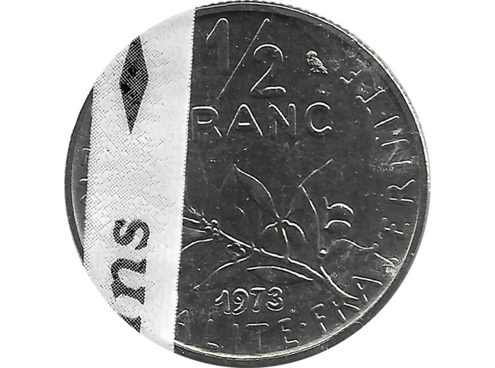 FRANCE 1/2 FRANC ROTY 1973 FDC