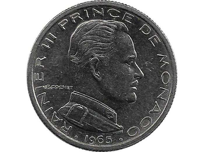 MONACO 1/2 FRANC 1965 TTB