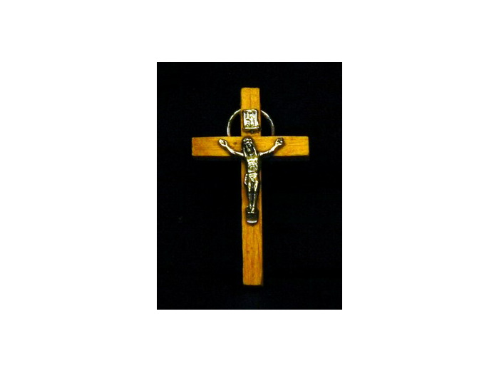 Crucifix 4.5cm bois + Christ A SUSPENDRE