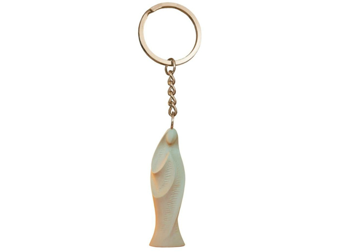 Porte-Clefs en bois Naturel- 4,5cm- VIERGE MODERNE
