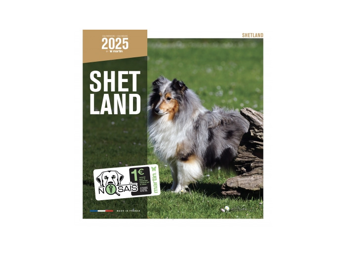 Calendrier chien 2025 - Shetland - Martin