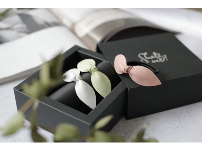 Trio élastiques cheveux bijoux Shatz Me - Vert Menthe, Rose Tendre, Blanc