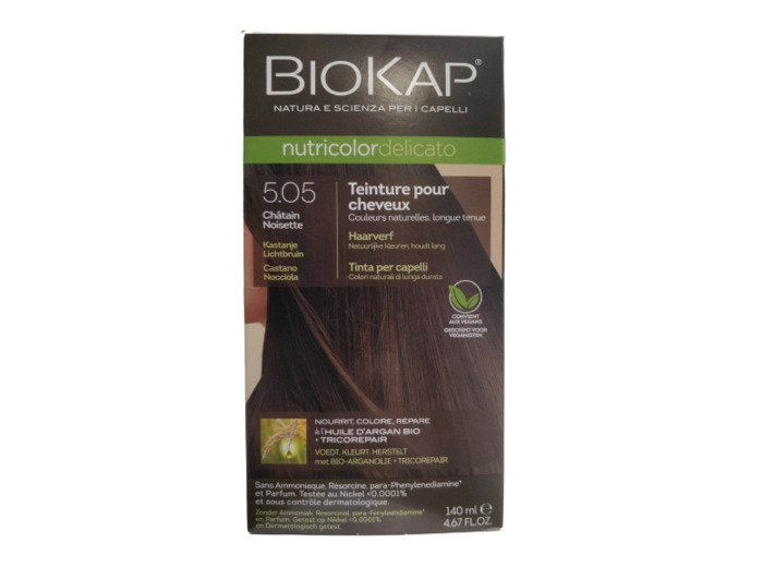 Coloration Nutricolor Delicato 5.05 Châtain Noisette-140ml-Biokap