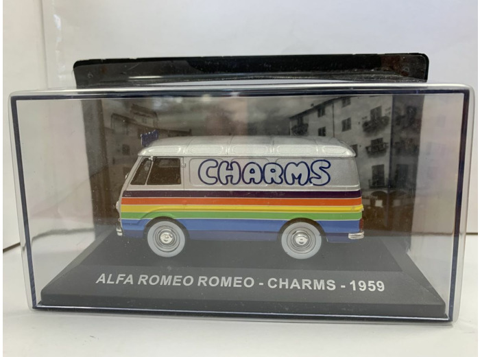 ALFA ROMEO CAMION PUBLICITAIRE CHARMS 1959 1/43 BOITE D'ORIGINE NEUF