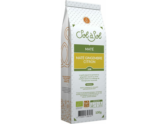 Mate vert gingembre citron 100g Sol a Sol