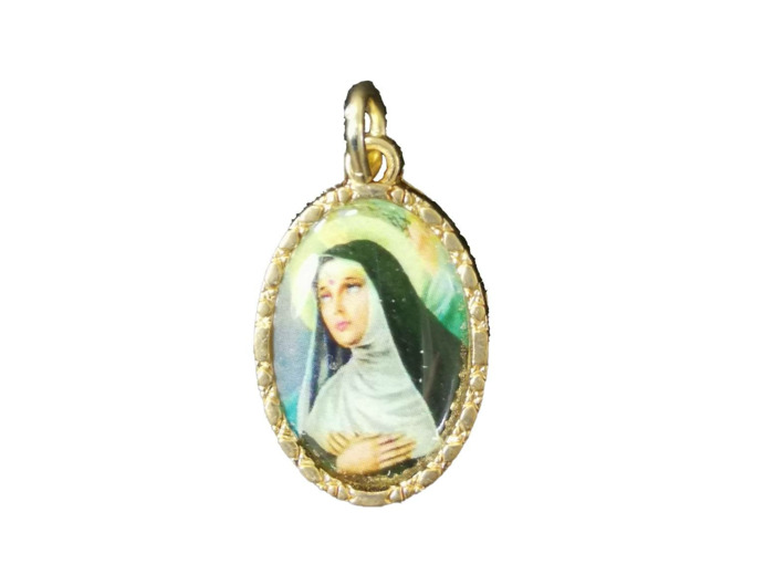 Médaille 20mm en Métal Doré avec Résine  - RITA