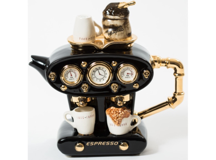 Théière excentrique anglaise espresso noire