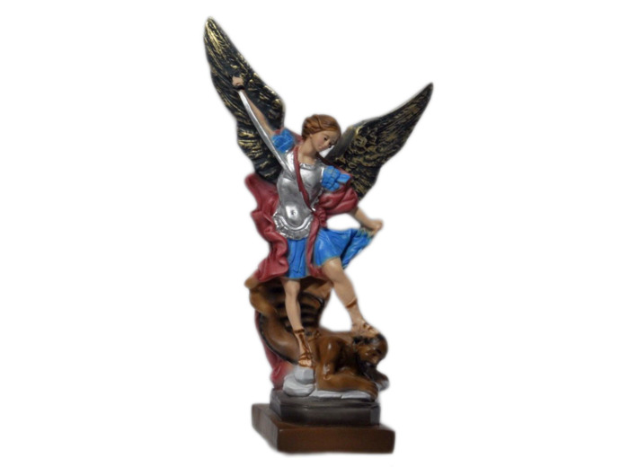 St Michel résine 20 cm- POLYCHROME
