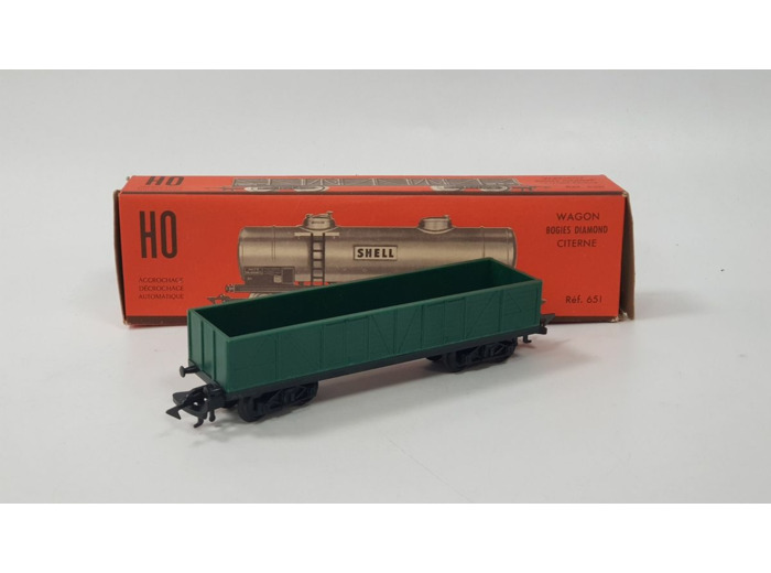 JOUEF HO 650 WAGON TOMBEREAU A BOGIES BOITE D'ORIGINE
