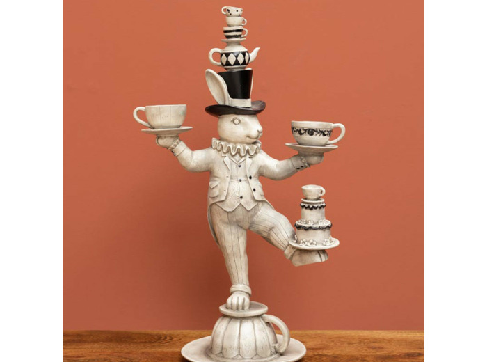 Lapin Alice 3 petits pots 61x23x37cm