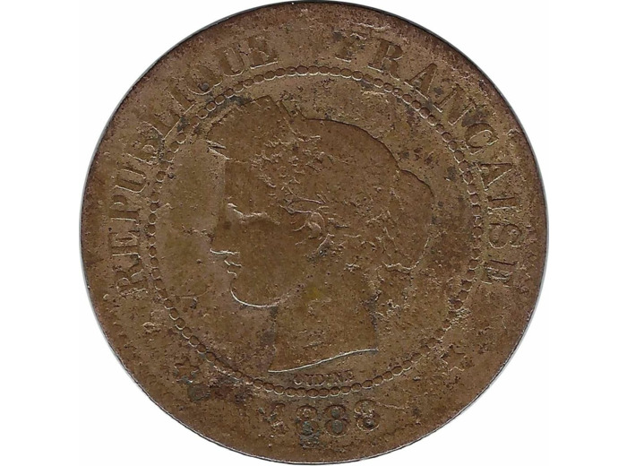 FRANCE 5 CENTIMES CERES 1888 A (Paris) B+