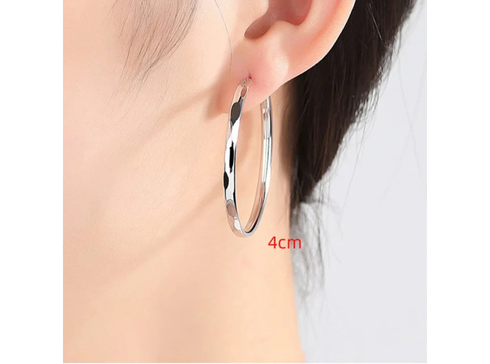 Créoles en argent fine 40,45,50,55, 60mm