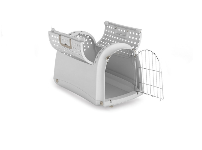 Cage de transport "LINUS CABRIO", Gris - 52,5 x 32 x 34,5 cm