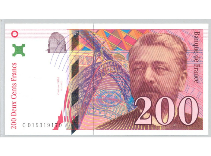 FRANCE 200 FRANCS EIFFEL 1996 Alphabet C 019319170 SPL