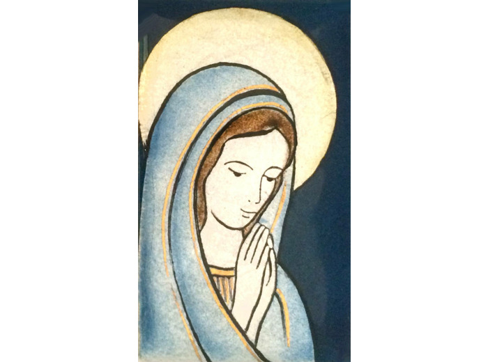 Vierge orante 9,5X5,5cm - EMAUX DU LIBAN
