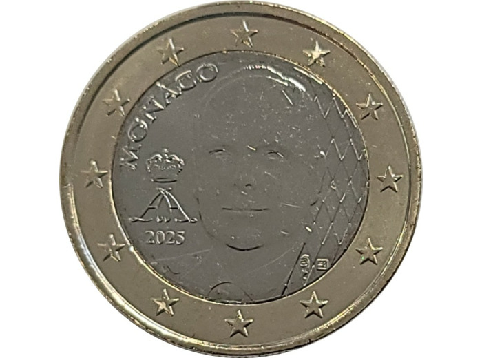 MONACO 1 EURO ALBERT II 2025 UNC