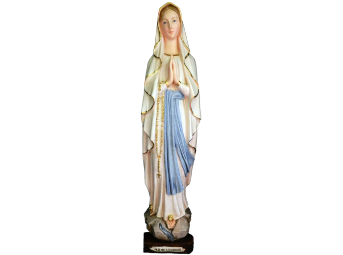 Vierge de Lourdes 40 cm polychrome  - résine peinte main