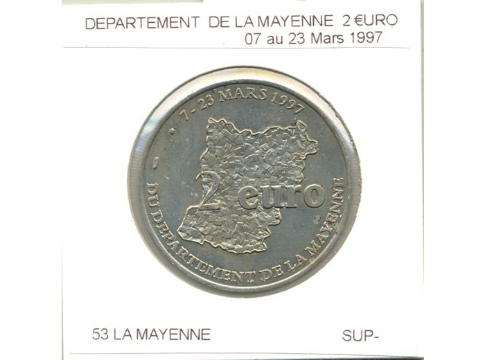 53 LA MAYENNE DEPARTEMENT DE LA MAYENNE 2 EURO TEMPORAIRE 1997 SUP-