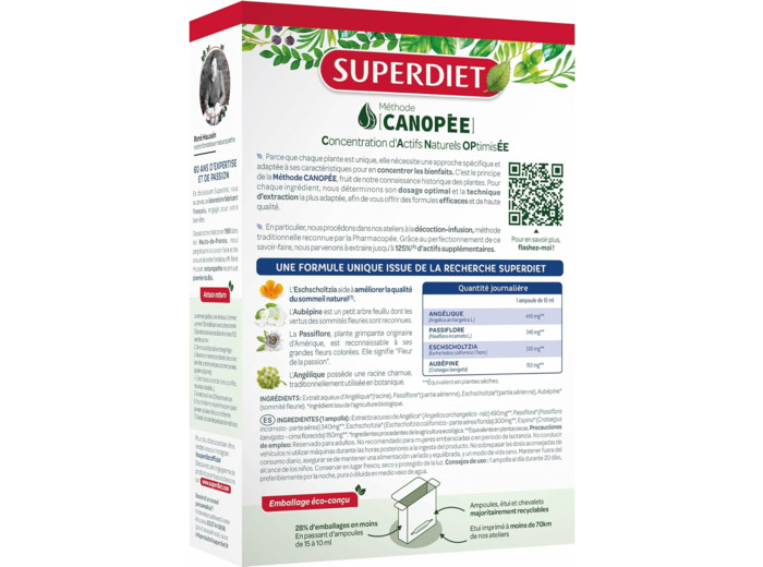 Quatuor sommeil paisible ampoule 20x15ml SUPER DIET