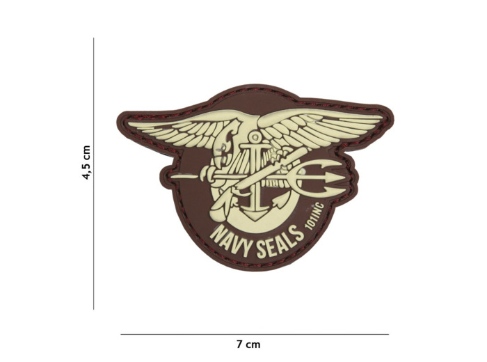 Patch 3D PVC Navy Seals (marron)