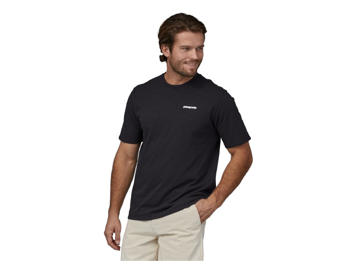 Tee Shirt PATAGONIA P-6 Logo Black