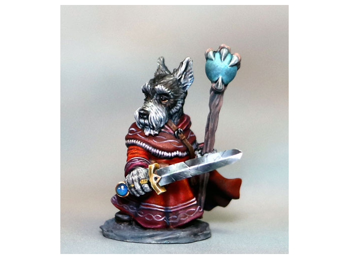 Fantasy : Gabby, Schnauzer Wizard with Staff