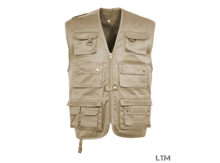 Gilet Reporter beige