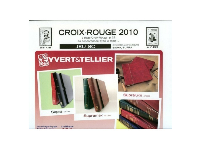 FEUILLE COMPLEMENTAIRE CROIX ROUGE SC 2010 (JEUX AVEC POCHETTE) YVERT ET TELLIER