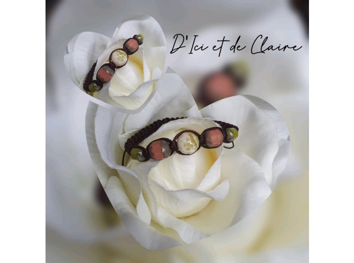 Bracelet Shamballa 5 perles de verre