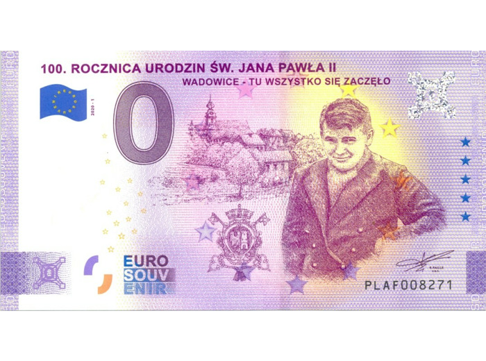 POLOGNE 2020-1 100 ROCZNICA URODZIN VERSION ANNIVERSAIRE BILLET 0 EURO NEUF