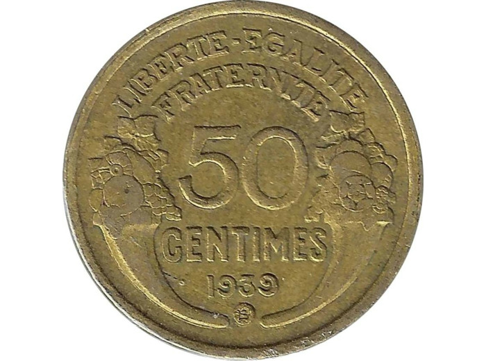 FRANCE 50 CENTIMES MORLON 1939 B TTB