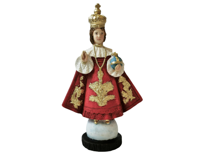 Jésus de Prague résine polychrome peinte main 20cm