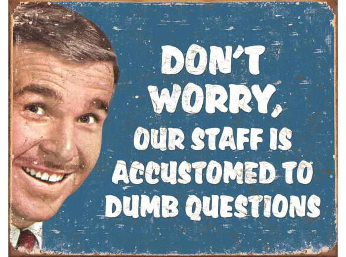 Plaque métal - DON'T WORRY - 30 x 40 cm - Humour