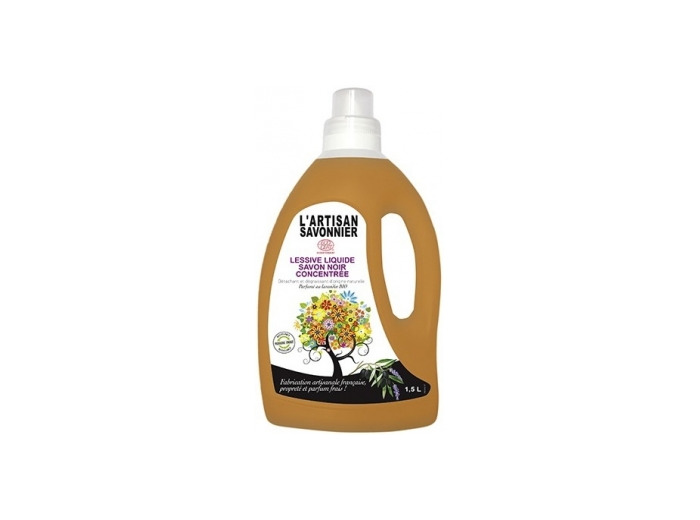 Lessive liquide concentrée savon noir lavandin Bio 1.5L