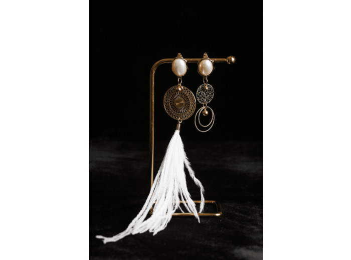 Boucles d'oreilles - Modèle Sebou Blanc
