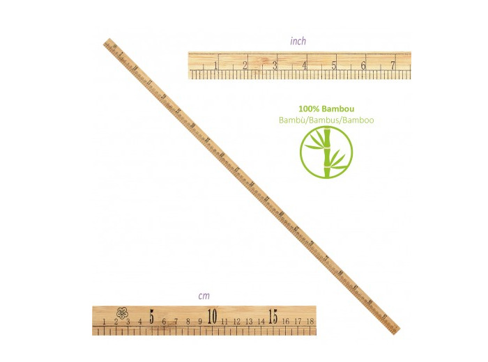 Mètre bois plat en bambou BAMM