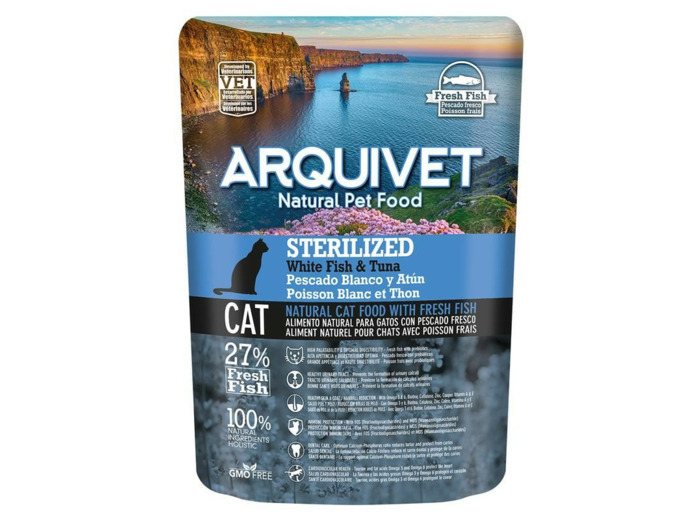 Croquettes Arquivet, au Poisson blanc & thon pour Chats Stérilisés - 350g