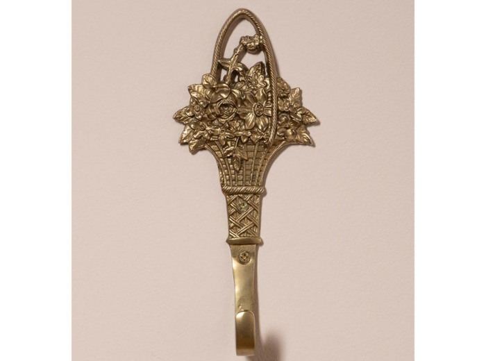 Crochet bouquet laiton 9x22cm