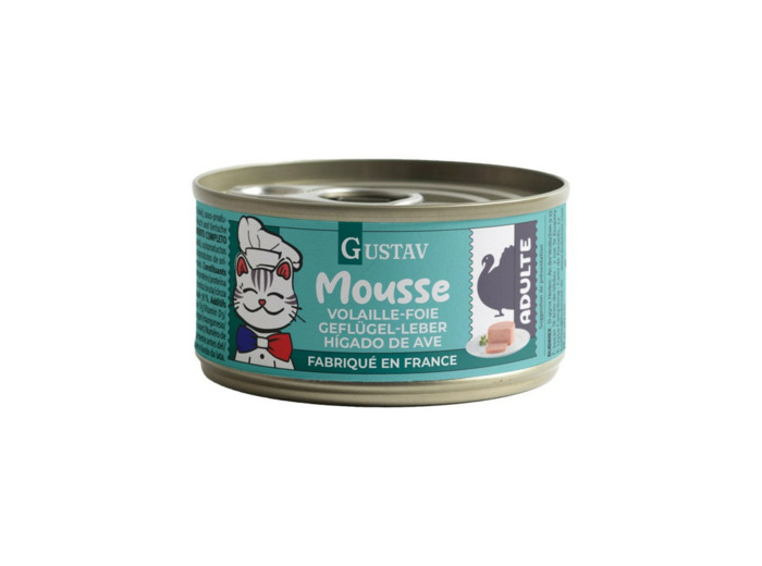 GUSTAV Mousse pour chat, Volaille & Foie - 85g