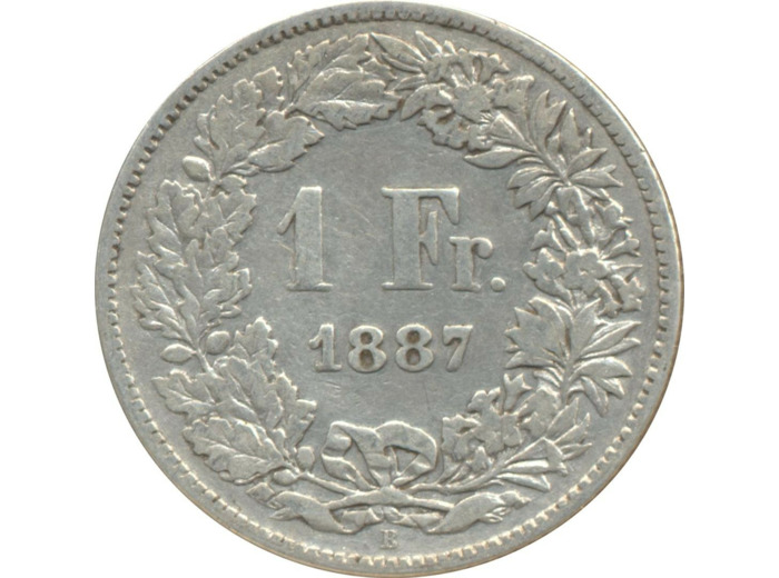 SUISSE 1 FRANC 1887 B TB+