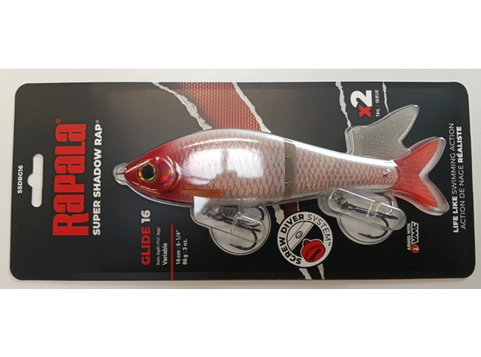 super shaddow glide 16cm red hea