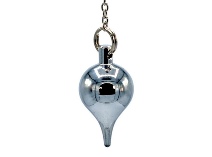 Pendule goutte en laiton chromé