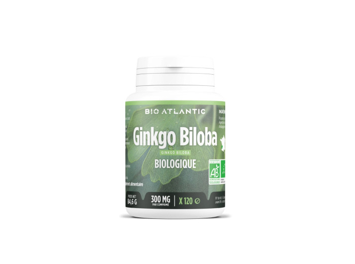 Ginkgo Biloba bio 300mg BIO ATLANTIC 200 comprimés