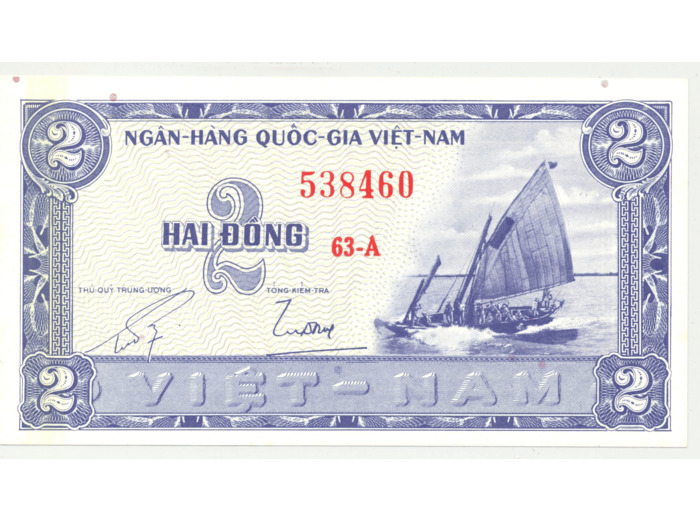 VIET NAM DU SUD 2 DONG ND (1955 ) SERIE 63.A SPL (W12a)